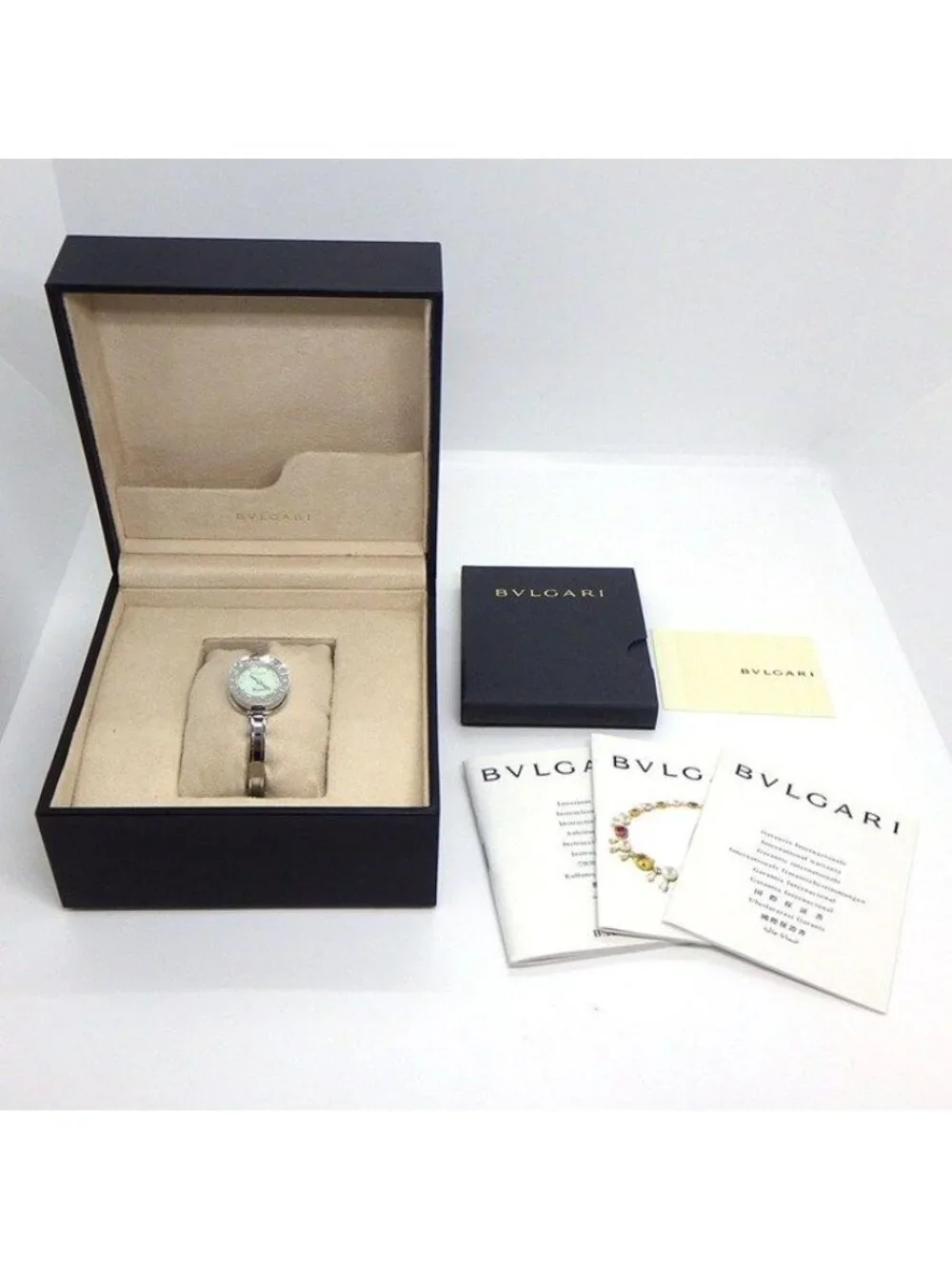 Bvlgari Watch Green Shell Dial SS Quartz Analog